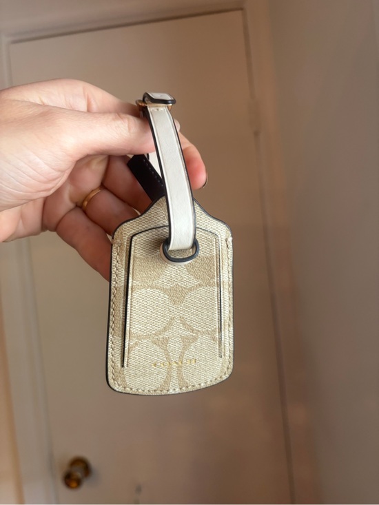 Coach Handbags - Coach monogram Leather Strap Luggage Tag
